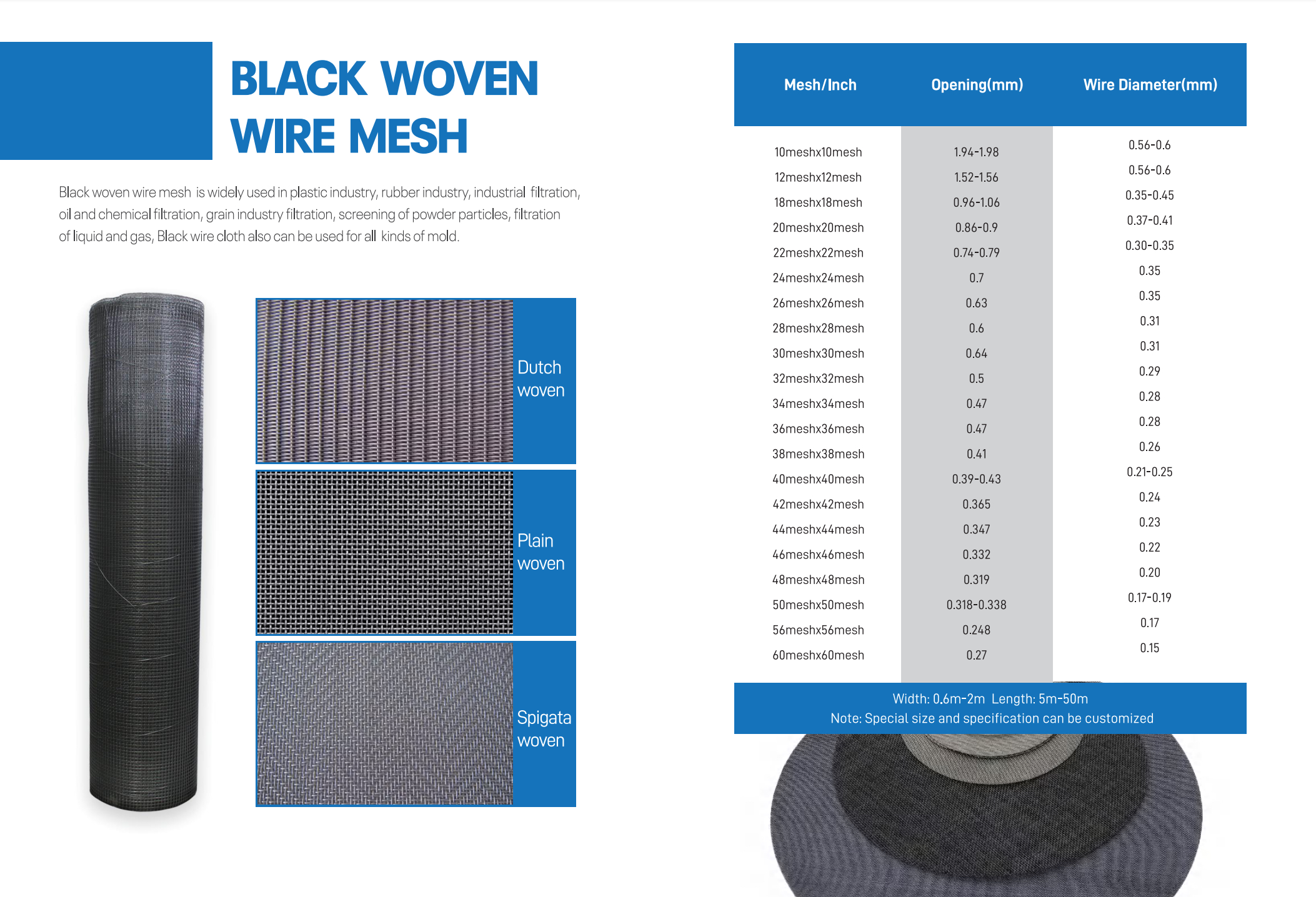 Micron Filter Mesh